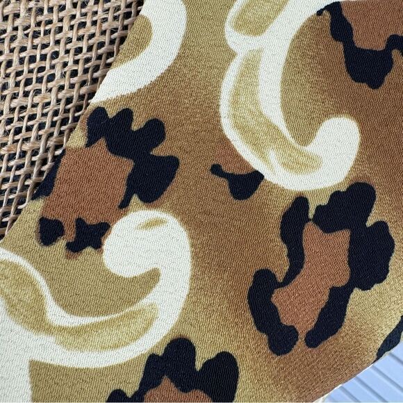 Liaison Paris Floral Leopard Print Sheath Dress Tan Black Size 10 Sleeveless - Picture 7 of 14